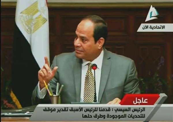 السيسي يتحدث