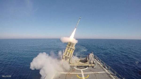 A screen-shot taken from Israel Defence Forces (IDF) handout video footage received on May 18, 2016, shows a test-firing of a version of Israel's Iron Dome missile interceptor that can be fired from the deck of a cruising navy ship, in Israel's territorial waters. Courtesy of IDF Spokesperson Unit/Handout via REUTERS. ATTENTION EDITORS - THIS IMAGE WAS PROVIDED BY A THIRD PARTY. EDITORIAL USE ONLY. NO RESALES. NO ARCHIVE.