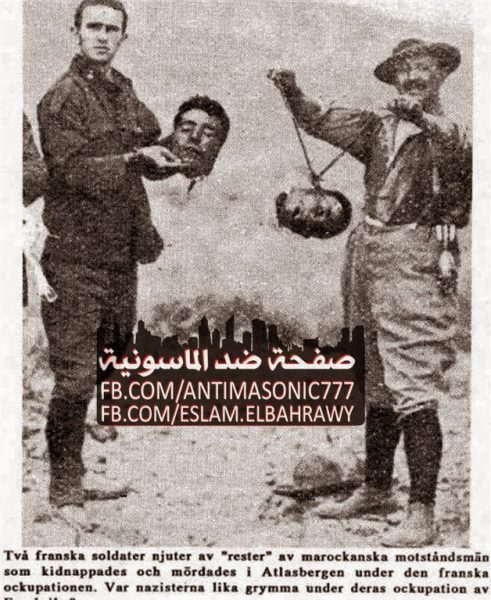 الاحتلال الفرنسي قطع رؤوس